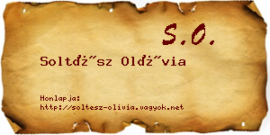 Soltész Olívia névjegykártya